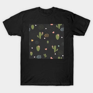 Cactus Pattern T-Shirt